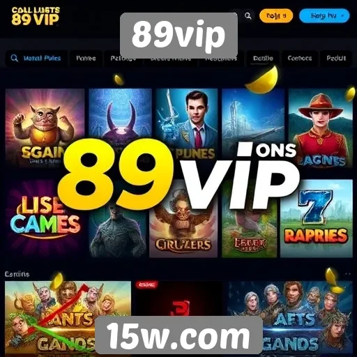 Variedade de jogos disponíveis na plataforma 89vip
